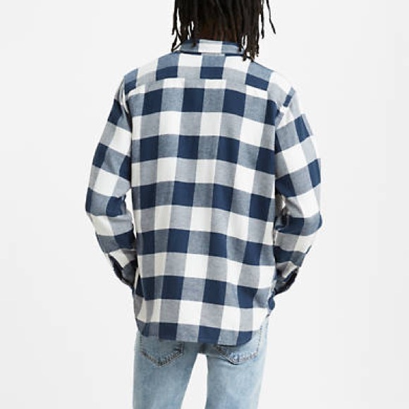 Levi's Navy and White Checkered Shirt - Picture 2 of 3